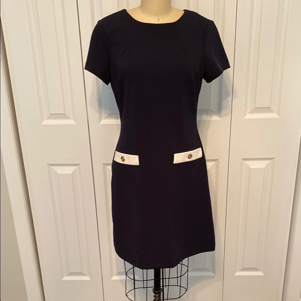 Tommy Hilfiger Blue Sheath Mini Dress Short Sleeve